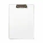 SAMEZONE Paper Clipboard Writing Pad Clipboards Drawing/Writing/Exam Board/Clipboard with Clip and Elastic - Sturdy, Lightweight for Office, School, College Transparent Exam Pad