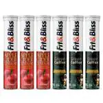 Fit&Bliss Apple Cider Vinegar with Mother and Classic Green Coffee Combo for Weight Management, Boost Metabolism Effervescent Tablets, 15 Tablets (pack of 3 Each)