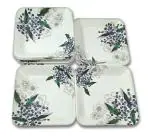 INPRO (Pack Of 12) Melamine Small Snacks Plates: Lightweight Melamine Square 5.5 Inch Snacks Plate / Snacks Plates / Small Plates/ Quarter Plates / Dinner Plates / Half Plate / Nasta Plate / Party Plate / Kitchen crockery / Melamine dinnerware.