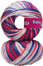 Simi Enterprise Mustang Acrylic Baby Soft 4 Ply Wool Ball Hand Knitting Wool, Art Craft Soft Fingering Crochet Hook Yarn, Needle Knitting Yarn Thread Dye Df (Pack Of 8)