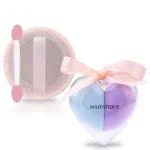 Majestique Cushion Powder Puff & Heart Shape Beauty Blender for Liquid, Cream, and Powder, Makeup Sponges - Color May Vary