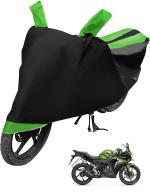 Auto Hub Bike Cover for CBR 150R , Dustproof UV Protection water resistant Custom Fit Cover-(Black-Green )