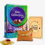 Midiron Raksha Bandhan Gift for Bhaiya | Rakhi for Brother | Rakhi Celebration Chocolate with Designer Rakhi and Greeting Card ( Rakhi Combo Pack)