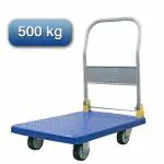 EQUAL Foldable Platform Trolley For Lifting Heavy Weight, 500 Kg Capacity, Blue Color, 5