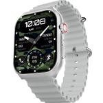 beatxp Marv Ultra 2.01 inch HD Always On Display Bluetooth Calling Smart Watch, Metal Body, Rotary Crown, 500 Nits, Health Tracking, Wireless Charging (Ice Silver)