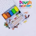 Dough Re'Mom Art & Craft Material IIThe Jungle Safari Kit II Brown,Orange,Yellow,Green,Blue II Colour Clay Dough II DIY Fun and Learning for Kids