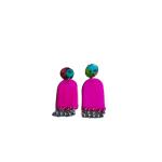 Reverie Handmade Jewelry Resin Handcrafted Solid Earring Set for Women & Girls (Pink)