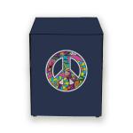 HIZING Waterproof washing machine cover Made for Havells-Lloyd 6 Kg Fully automatic Front Load (LWMF60WX1) Solid Blue Peace print