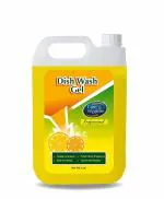 Care And Hygiene Dishwash Gel, 5 Litres Economy Pack, Yellow, Powerful Cleaner Dish Wash Liquid Which Washes Utensils Easily (Pack of 1)