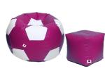 Autarky Bean Bag Filled with Beans Football Shape (XL, Blue - White)