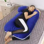 Shanvi Pregnancy Pillow, Maternity Body Pillow for Sleeping with Body Pillow Cover, J Shaped Pregnancy Pillow for Pregnant Women (Royal Blue) Set of 1