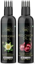 Desi Crew Bhringraj and Red Onion Hair Oil for Skin, Body and Hair Care 100 ml Each