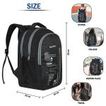 Shavi Bag 40L Lightweight school bags Backpacks for Boys Girls Stylish men and women Casual Travel Laptop Bag College office BP007 BLACK