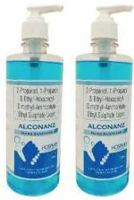 Alconanz Liquid Hand Sanitizer Pump Dispenser (2 x 500 ml)