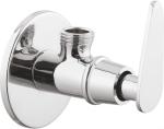 Angle walve for bathroom Ennius Brass Angle Valve With Wall Flange, Brass Disc Stop Cock for Bathroom Taps, Geyser and Wash Basin Connection with Chrome Finished (Pack of 1, Paan)