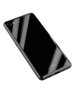 UNILORD Vivo Y67 Black Glass Soft Edge Protective TPU Bumper Luxurious Back Case Cover