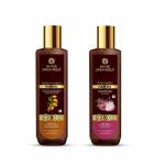 Khadi Organique Moroccan Argan Hair Oil & Red Onion Hair Oil (Pack of 2) - 400 ml