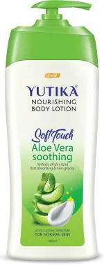 Yutika Aloe Vera Soft Touch Body Lotion for Women & Men, Lightweight, Non-Greasy Moisturizer for Soft, Smooth Skin, All Skin Types (500ml)