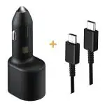 eKus Samsung Car Charger Duo (40W, Black), USB & Type-C