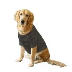 Ruse. Striped Grey Pure Cotton Crew Neck Full Sleeves T-Shirt for Dogs with Treat Pocket - XXL