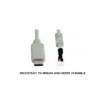 DHRIYAG USB Type C Cable 2 A 0.8 m Startek FM-220U USB Type C Cable Biomatric, Startek Device, Finger Print Scanner (Compatible with Startek FM220U Fingerprint Scanner, White, One Cable)