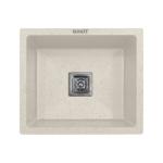 CURATE INDIA Single Bowl Premium 16x18 Qurtz Sink For Kitchen - Granite/Quartz Stone Modern Sink With PVC Waste Pipe & Coupling, 8 Color Range