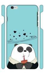 YAPZONE | Cute Panda Coffee | Designer Printed Hard Back Cover for Apple iPhone 6 Plus / 6s Plus Premium & Attractive Case for Your Smartphone
