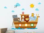 Asian Paints Multicolor Vinyl Noahs Ark Wall Sticker KD71AM