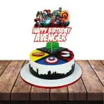 Festiko Superhero Theme Happy Birthday Cake Topper, Cake Decoration Supplies, Superhero Combo Supplies, Superhero Theme Party Decorations
