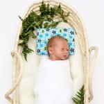 Kradyl Kroft Baby Head Shaping Pillow with 100% Cotton Removable Cover | Applr Biogen Foam Construct | New Born Pillow for Flat Head Prevention (Happy Stars)