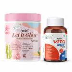 Fytika Let It Glow Collagen Pineapple Flavour and Vita 365 Multivitamin Combo: Gives Glowing Skin, Boosts Energy, Immunity, Stress Management | For Men & Women - 200G, 60 Tablets
