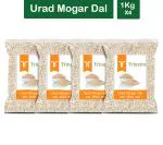 Trinetra Urad Mogar Dal 4 kg (1Kg X 4 Pack)