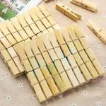 R T ENTERPRISE Clothes Pegs Wooden Laundry Pegs Heavy Duty Clothes Clips Washing Line Peg Set Art And Craft Holder Cloth Drying Pins For Clothes Socks Towel Underwear Garden Supplies Home Accessories (Pack Of 20)