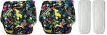 naughty bottoms Washable, Reuseable Cloth Diaper- Dyno Combo, With 2 Free Dry Feel Absorbent Inserts