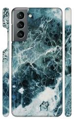YAPZONE Amazing Blue Sea Marble | Designer Printed Hard Back Cover for Samsung Galaxy S21FE 4G / S21FE 5G Premium & Attractive Case for Your Smartphone