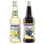 Manama Original Mojito Syrup and Grape Fruit Syrup | 750ML Each | Mixer for Mocktails, Cocktails, Drinks, Juices, Beverages | Pack of 2