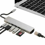 SOFTY TYPE-C 8IN1 HUB (2USB 3.0 + 4K HDMI + RJ45 ETHERNET + 2 TYPE-C USB + MICRO SD + SD) STCR-1008