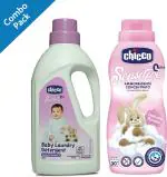Chicco Laundry Detergent 1000 Ml And Liquid Detergent Softene Delicate Flowers 750 Ml Pack Of 2