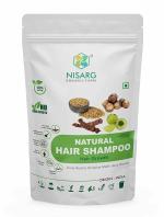 NISARG ORGANIC FARM Natural Hair Shampoo Powder I with Amla, Aritha, Methi, Shikakai I Pure Organic and Natural I Traditional Method Made I Hair Care for Men & Women (200 gm)
