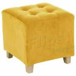 FLIPSSHOPPEE Small Footstool Ottoman Padded Footrest Stool Modern Square Stool for Living Room Bedroom, ( Colour - Yellow )