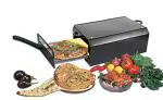 Mini Chef Electric Tandoor Black 2000 Watts Electric Tandoor With Food Warming Top And Magic Cloth