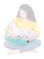 Vparents Blue Cotton Baby Feeding Pillow