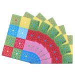 Kuber Industries Dining Table Mat | PVC Yellow Check Flower Print | Table Mat | Placemats for Kitchen | Refrigerator Liners Mats | Shelf Liner Mat | Set of 6 | Multicolor