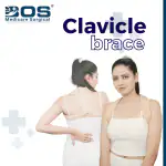 Bos medicare surgical Back Shoulder Posture Corrector Adjustable Clavicle Brace Support Upper Spine Clavicle Chest Neck Shoulders Lumbar Back Pain Relief Strap Correction Belt (Universal) (beige) (Clavicle Brace BOSR-617)