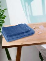 REGENCY EXPORTS PVT.LTD Quattro Towels 100% Cotton 400 GSM Set of 4 Sky Blue