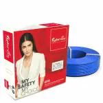 Fybros Blue Copper 29 Amps Ultra Flexible FR PVC Insulated 4 Sq Mm Wire Cable 90 Meter