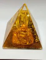 Kesar Zems Resin Buddha Snow-Pyramid Shape with Coins