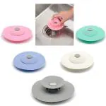 MyHomesWorld Silicone Drain Stopper Used for Hair Trap Bathtub Drain Strainers Kitchen Sink Plug Blocking Sewer Odor, Kitchen Water Sink Stopper Sucker Drain Strainer Plug Silicone Leak-proof Cover (PACK OF 3, MULTI COLOR)