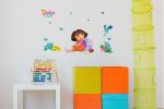 Asian Paints Multicolor PVC Vinyl Dora Giggle Away Wall Sticker W107WR03L45
