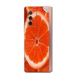 GADGETSWRAP Printed Vinyl Skin Sticker for Samsung Galaxy Z Fold 2 - orange slices background